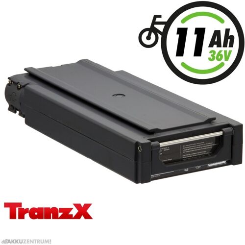 Schwarzer TranzX E-Bike-Akku mit 11Ah und 36V Schwarzer TranzX E-Bike-Akku mit 11Ah und 36V