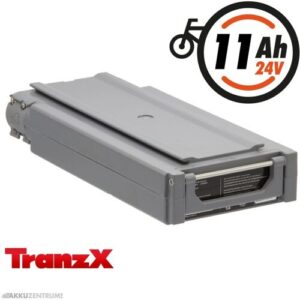 Grauer TranzX E-Bike-Akku mit 11Ah und 24V.